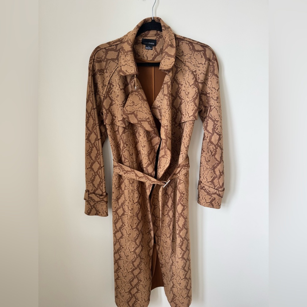 Lucy Paris Brown Snake Print Coat